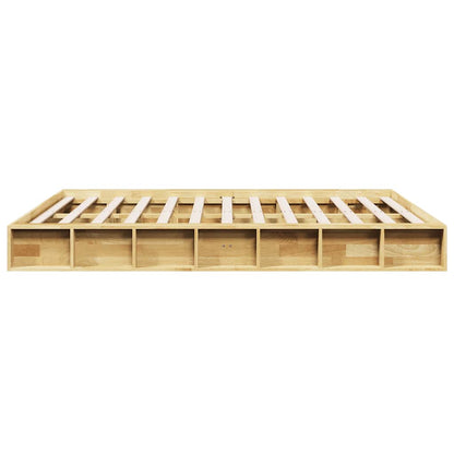 Bed Frame without Mattress 150x200 cm Solid Wood Oak