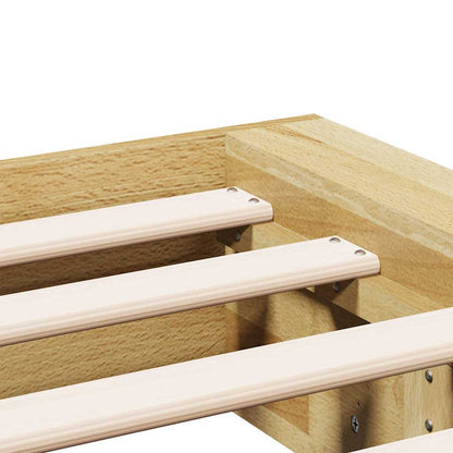 Bed Frame without Mattress 150x200 cm Solid Wood Oak
