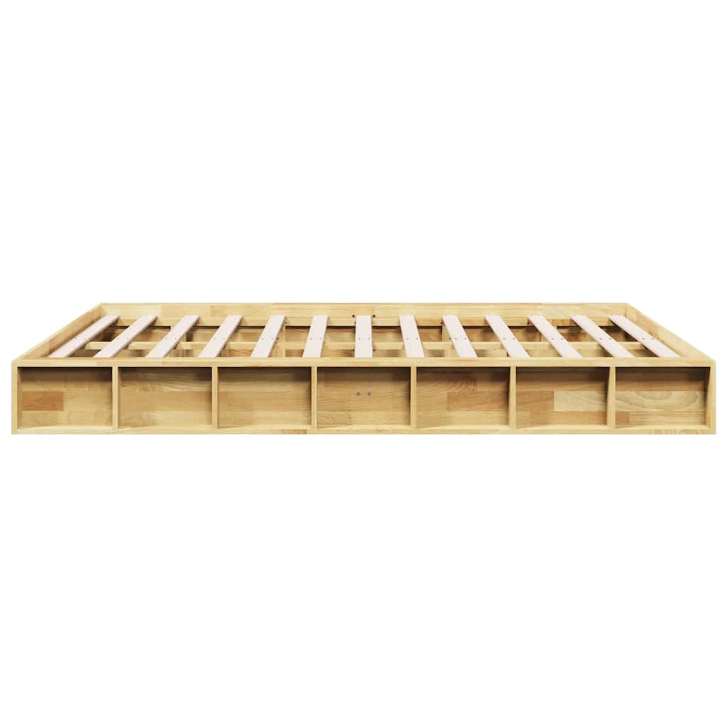 Solid Oak Wood Bed Frame 160x200 cm - No Mattress Included