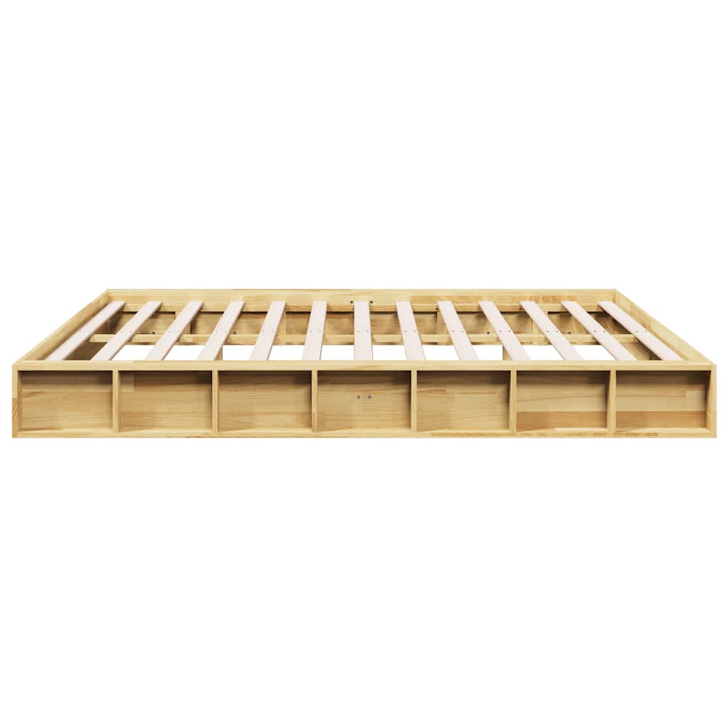 Solid Oak Wood Bed Frame 180x200 cm - No Mattress Included