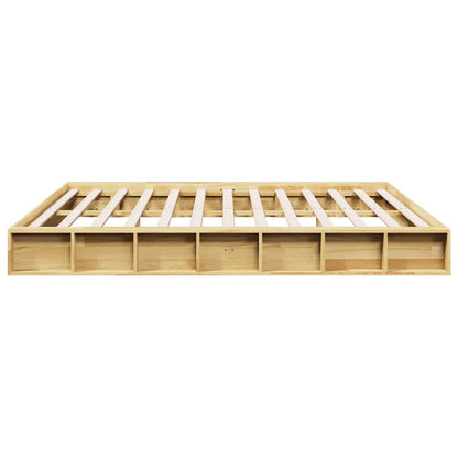 Solid Oak Wood Bed Frame 180x200 cm - No Mattress Included