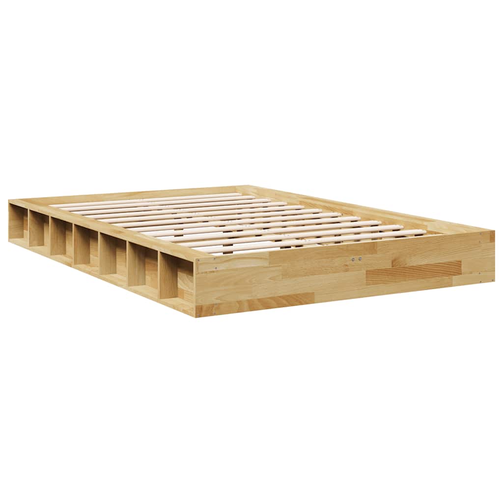Solid Oak Bed Frame 120x190 cm - No Mattress Included