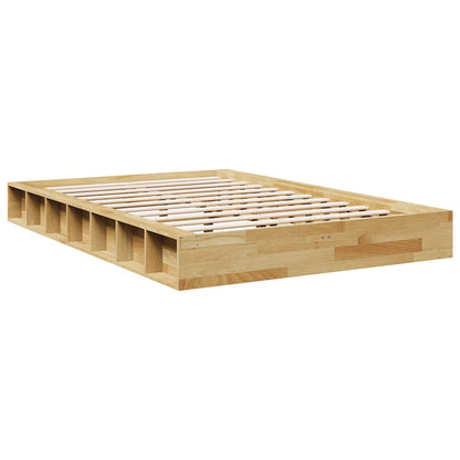 Solid Oak Bed Frame 120x190 cm - No Mattress Included