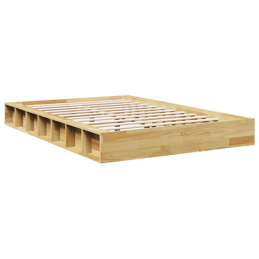 Solid Oak Bed Frame 120x190 cm - No Mattress Included