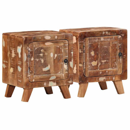 Bedside Cabinet 2 pcs 40x32x46 cm Solid Wood Reclaimed