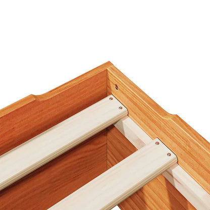 Bed Frame No Mattress Stackable Wax Brown 80x200 cm Solid Wood