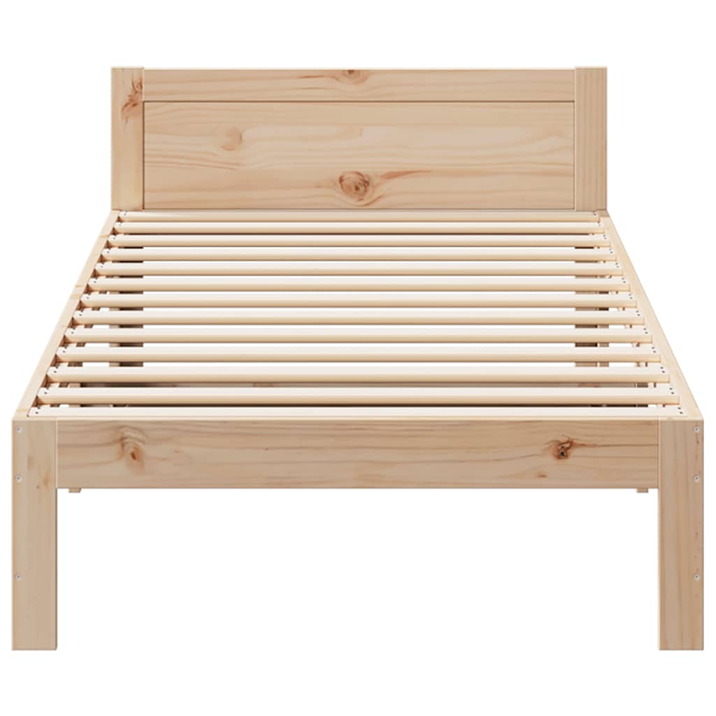Bed Frame without Mattress 80x200 cm Solid Wood Pine