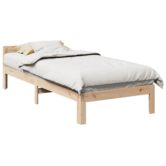 Bed Frame without Mattress 80x200 cm Solid Wood Pine