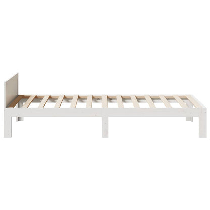 Bed Frame without Mattress White 80x200 cm Solid Wood Pine