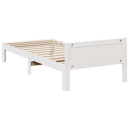 Bed Frame without Mattress White 80x200 cm Solid Wood Pine