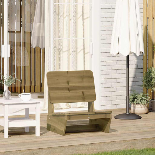 Durable Pine Garden Chair - 60x64x70.5 cm Impregnated Wood