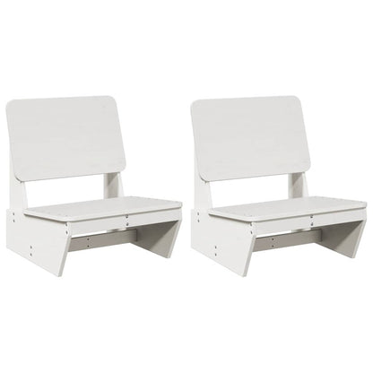 White Solid Pine Garden Chairs Set of 2 - 60x64x70.5 cm
