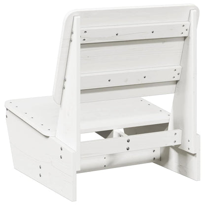White Solid Pine Garden Chairs Set of 2 - 60x64x70.5 cm