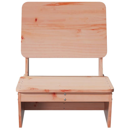 Solid Wood Douglas Garden Chairs Set - 2 Pcs, 60x64x70.5 cm