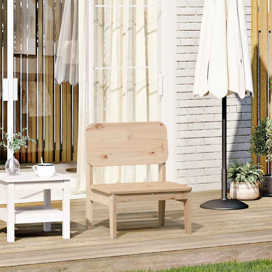 Solid Pine Wood Garden Chair 60x52.5x72 cm - Natural Finish