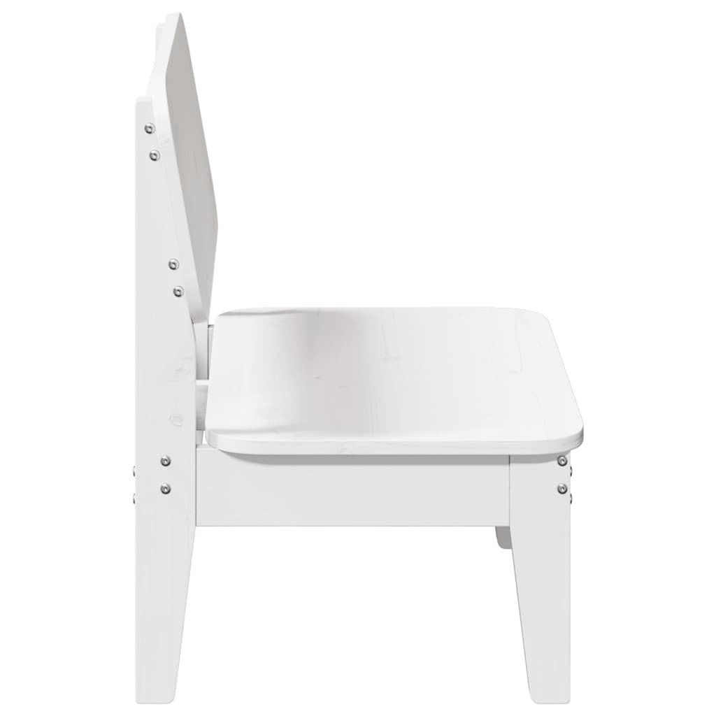 White Solid Pine Garden Chair 60x52.5x72 cm - Elegant Outdoor Seating