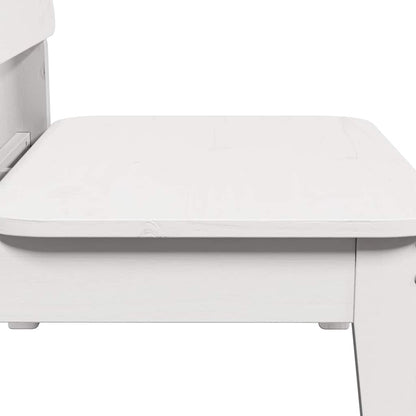 White Solid Pine Garden Chair 60x52.5x72 cm - Elegant Outdoor Seating
