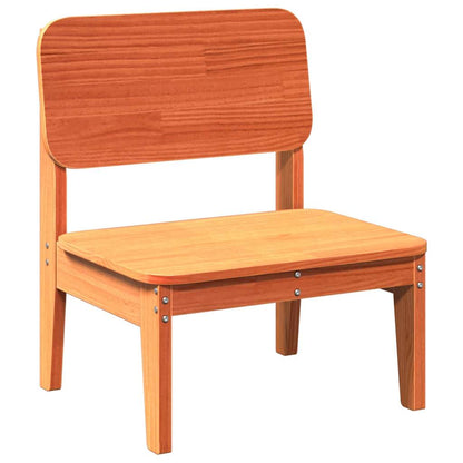 Solid Wood Pine Garden Chair, Wax Brown 60x52.5x72 cm