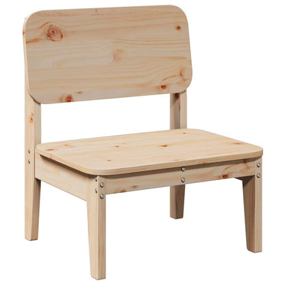 Solid Wood Pine Garden Chairs Set, 2 pcs, 60x52.5x72 cm