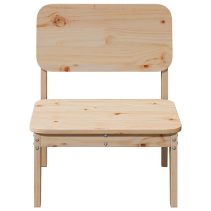 Solid Wood Pine Garden Chairs Set, 2 pcs, 60x52.5x72 cm