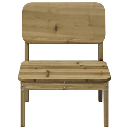2-Piece Garden Chairs Set, Pine Wood, 60x52.5x72 cm, Impregnated