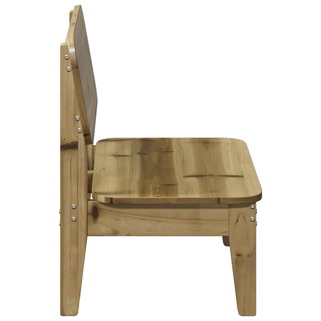 2-Piece Garden Chairs Set, Pine Wood, 60x52.5x72 cm, Impregnated