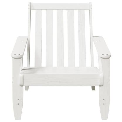 White Solid Pine Garden Adirondack Chairs Set 2 pcs (75x77x77 cm)