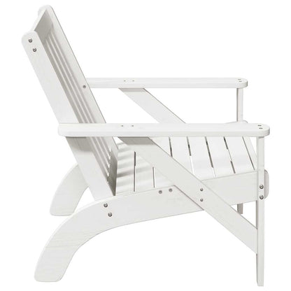 White Solid Pine Garden Adirondack Chairs Set 2 pcs (75x77x77 cm)