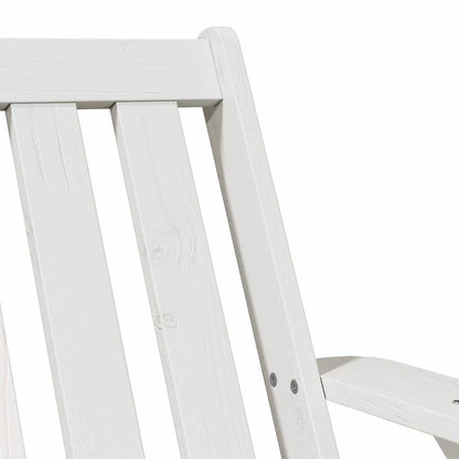 White Solid Pine Garden Adirondack Chairs Set 2 pcs (75x77x77 cm)