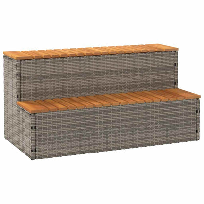 Hot Tub Step Poly Rattan And Solid Acacia