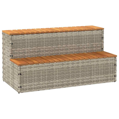 Hot Tub Step Poly Rattan And Solid Acacia