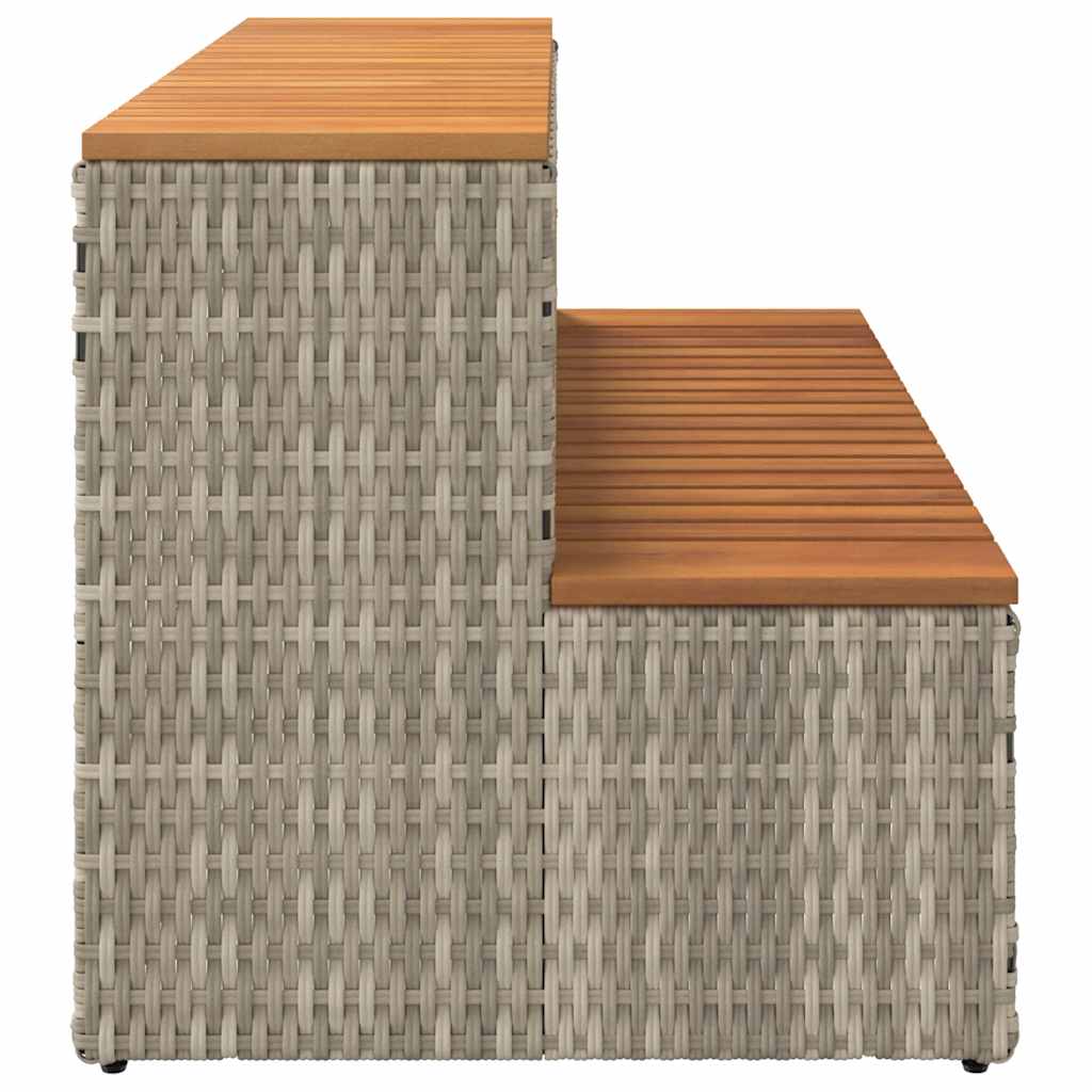 Hot Tub Step Poly Rattan And Solid Acacia