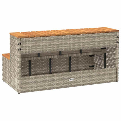 Hot Tub Step Poly Rattan And Solid Acacia