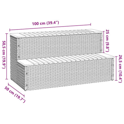 Hot Tub Step Poly Rattan And Solid Acacia