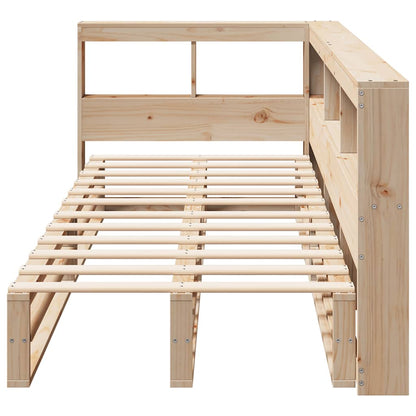 Bookcase Bed without Mattress 100x200cm Solid Wood Pine