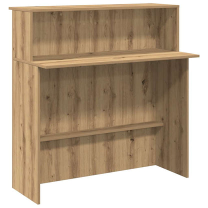 Artisan Oak Reception Desk 100x50x103.5 cm - Engineered Wood