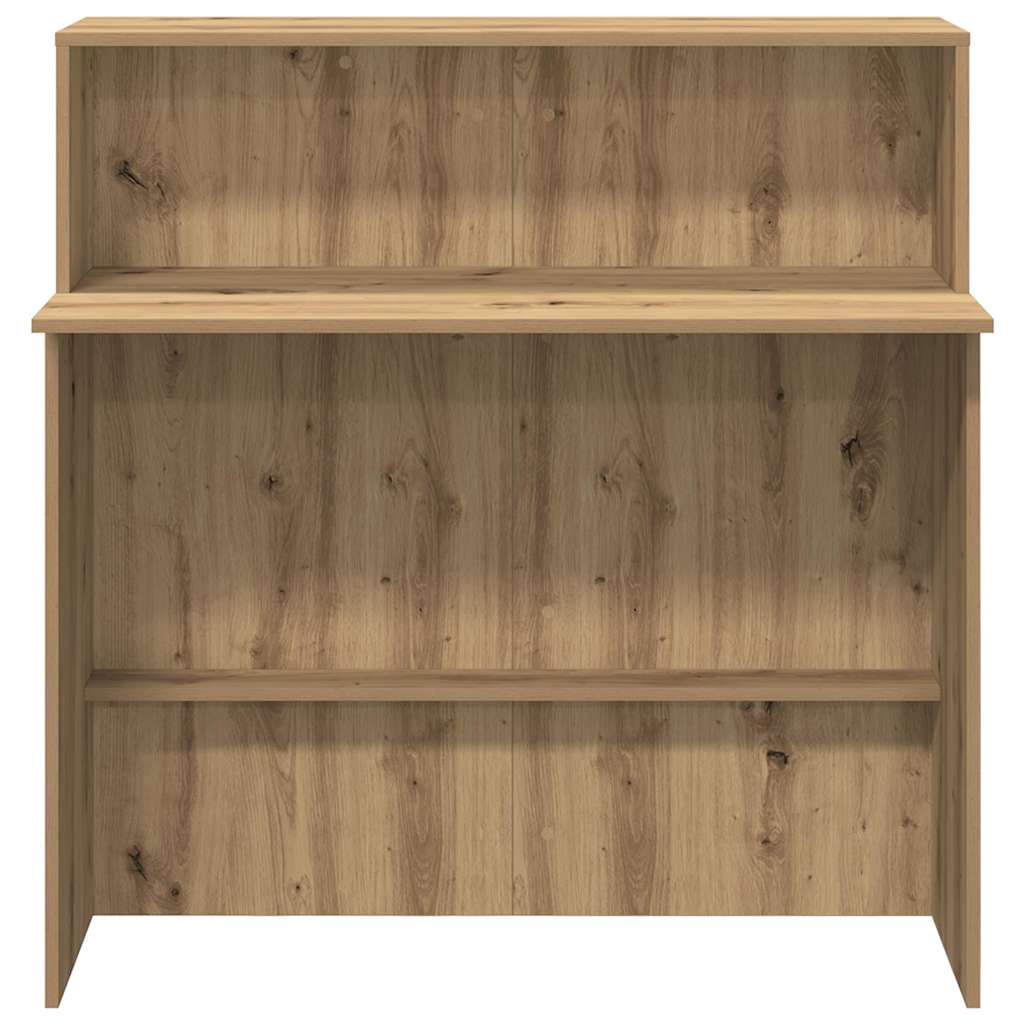 Artisan Oak Reception Desk 100x50x103.5 cm - Engineered Wood