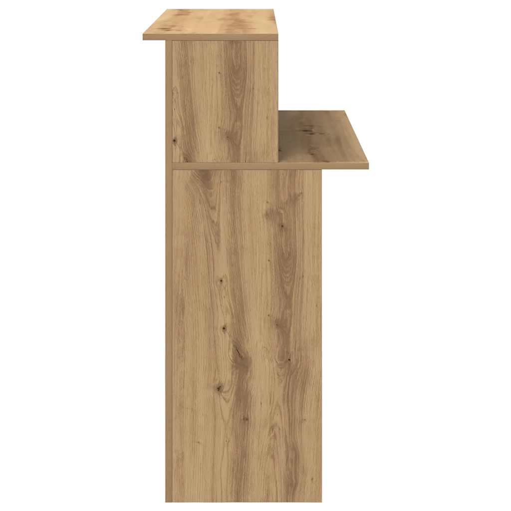 Artisan Oak Reception Desk 100x50x103.5 cm - Engineered Wood