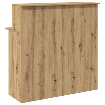 Artisan Oak Reception Desk 100x50x103.5 cm - Engineered Wood