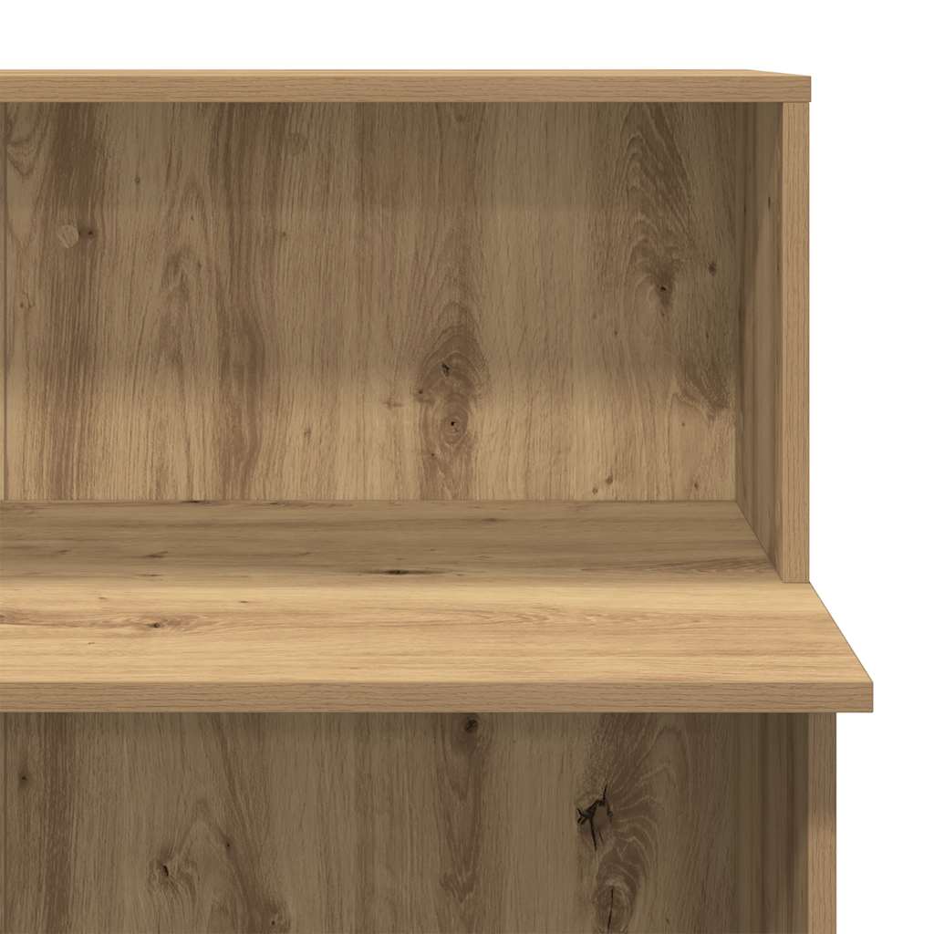 Artisan Oak Reception Desk 100x50x103.5 cm - Engineered Wood