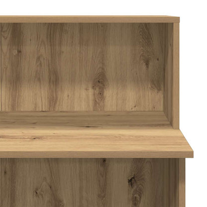 Artisan Oak Reception Desk 100x50x103.5 cm - Engineered Wood