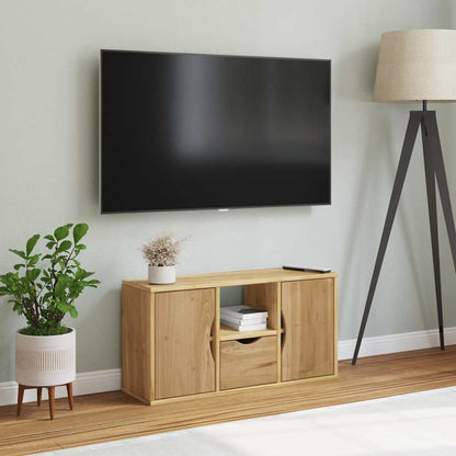 TV Cabinet with Drawer ODDA 79x24x40 cm Solid Wood Pine