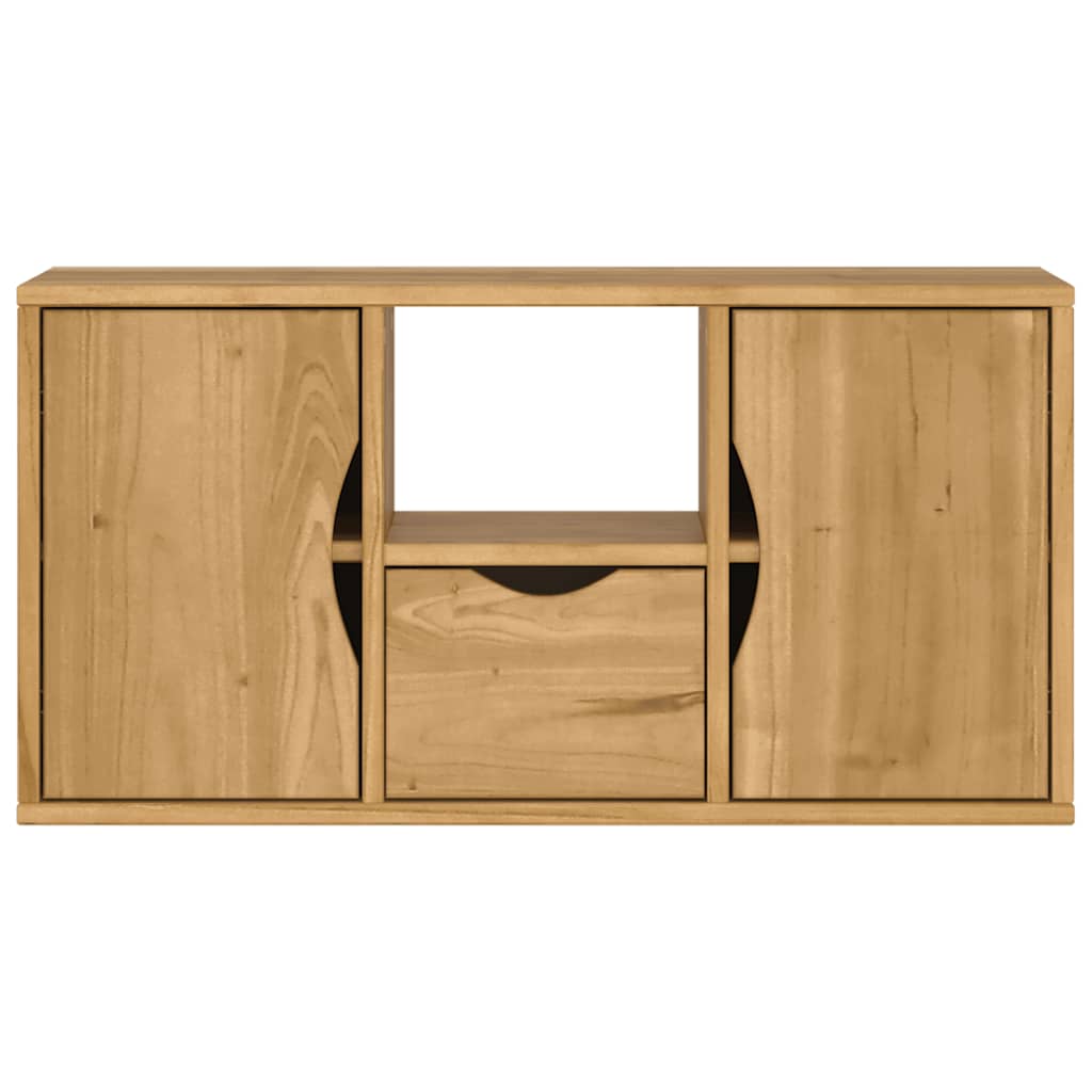 TV Cabinet with Drawer ODDA 79x24x40 cm Solid Wood Pine