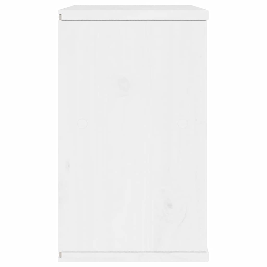 TV Cabinet with Drawer ODDA White 79x24x40 cm Solid Wood Pine