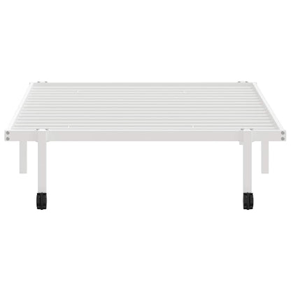 Foldable Steel Bed Frame, White, 100x190 cm (Mattress Not Included)