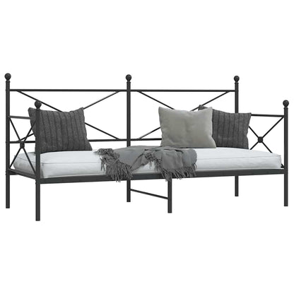 Black Steel Day Bed Frame 80x200 cm - Mattress Not Included