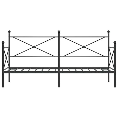 Black Steel Day Bed Frame 80x200 cm - Mattress Not Included