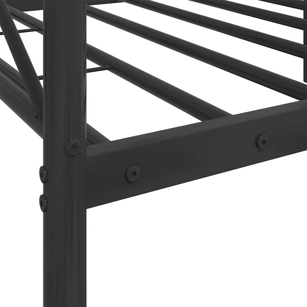 Black Steel Day Bed Frame 80x200 cm - Mattress Not Included