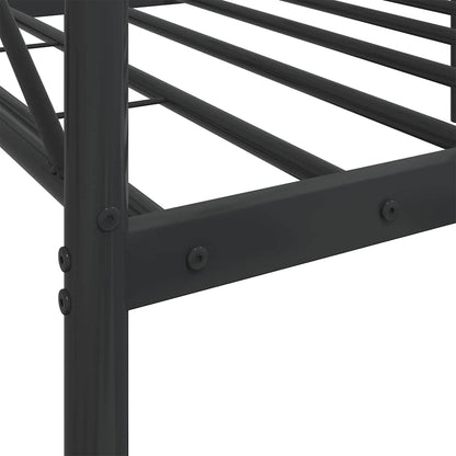 Black Steel Day Bed Frame 80x200 cm - Mattress Not Included