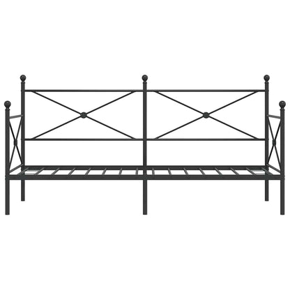 Black Steel Day Bed Frame 90x190 cm - No Mattress Included